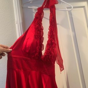 Adrianna Papell Boutique Red halter dress Sz 12.